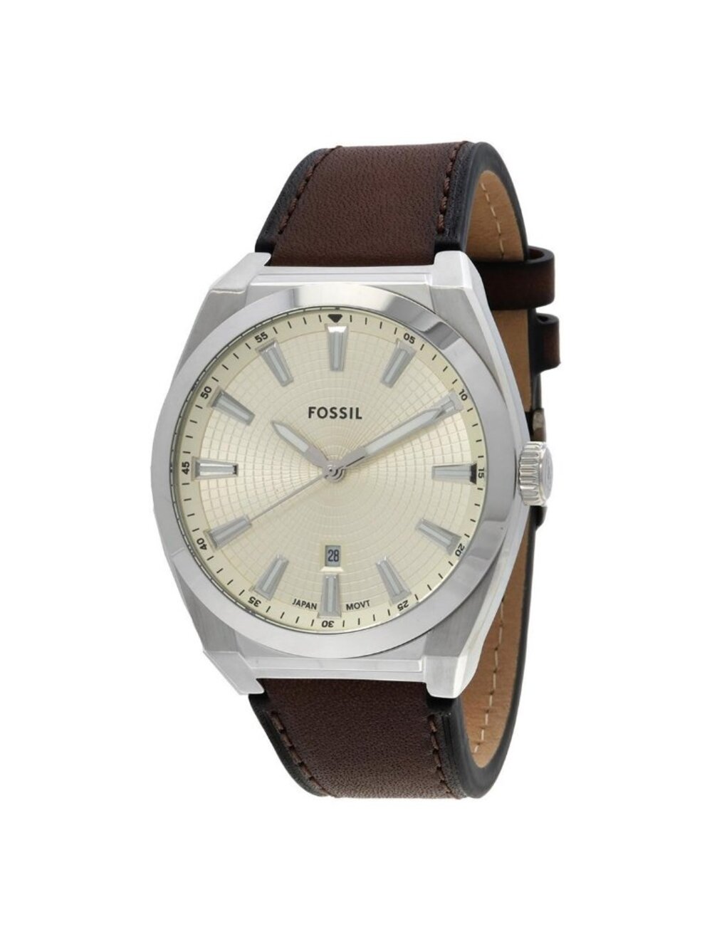 NWT Fossil Everett Quartz Champagne Dial Men's Watch